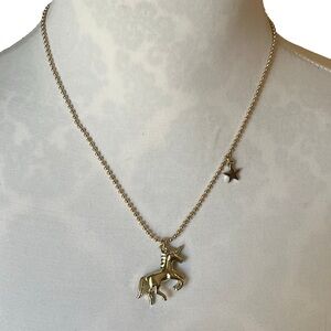 ✨ CrewCuts Gold-Tone Unicorn Pendant Necklace ✨